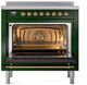 Ilve® Nostalgie II Series 36" Emerald Green Pro Style Induction Range-2