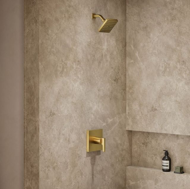 KOHLER® Honesty® Rite-Temp® Vibrant Brushed Moderne Brass Shower Trim Kit-1