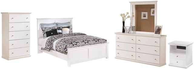 Signature Design by Ashley® Bostwick Shoals 5-Piece White Queen Panel Bed Set-0