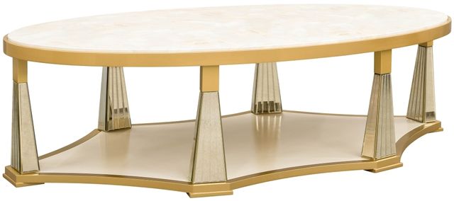 Michael Amini® Scotts Square Light Champagne Cocktail Table-0