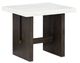 Signature Design by Ashley® Burkhaus White End Table with Dark Brown Base-0