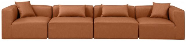 Meridian Furniture Cube 4-Piece Cognac Modular Sectional-1