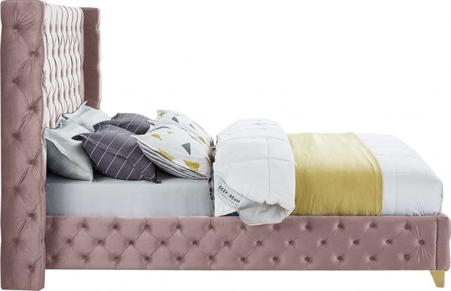 Meridian Furniture Savan Pink King Bed-2