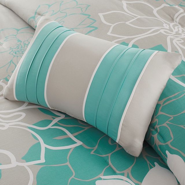 Olliix by Madison Park Lola Aqua Twin/Twin XL Comforter Set-3