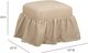 TOV Furniture Gertrude Yellow Linen Striped Skirted Ottoman-2