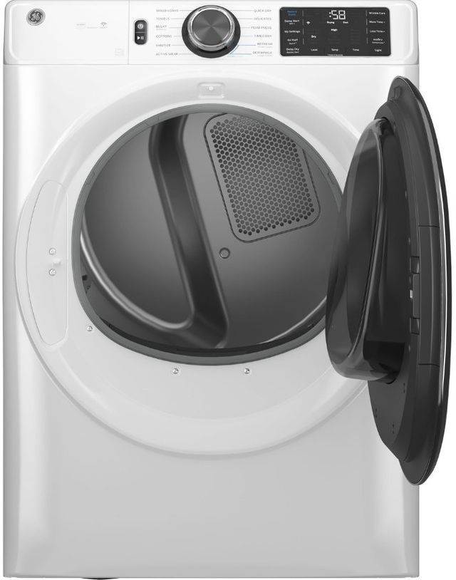 GE® 7.8 Cu. Ft. White Smart Front Load Electric Dryer with Steam and Sanitize Cycle-2