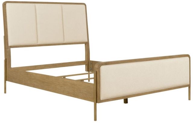 Coaster® Arini Cream/Sand Wash Eastern King Upholstered Panel Bed -0