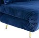 A & B Home Deep Blue/Gold Sofa Bed-4