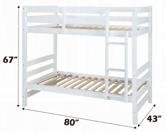 ACME Furniture Ronnie White Twin Over Twin Youth Bunk Bed-3