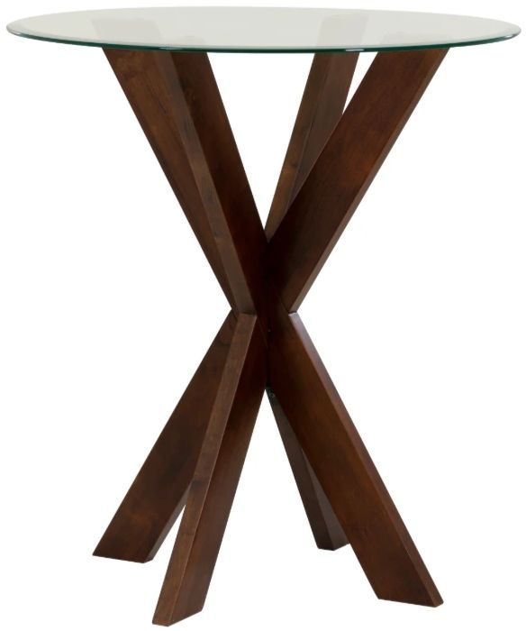 Powell® Trimble Auden Glass Top Pub Table with Espresso Base-0