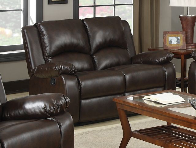 Coaster® Boston 2 Piece Dual-grain Brown Reclining Living Room Set-1