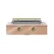Caliber™ Rockwell Social 42" 2-Burner Champagne Built-In Natural Gas Grill with Gold Hardware-0