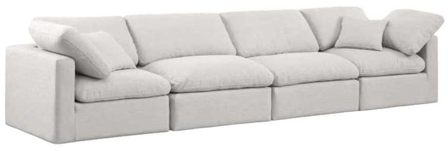 Meridian Furniture Indulge 4-Piece Cream Modular Sectional Sofa-0
