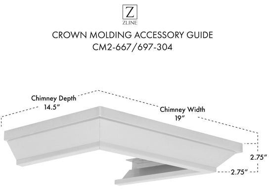 ZLINE Stainless Steel Crown Molding-4