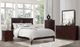 Homelegance® Seabright Brown/Cherry Queen Upholstered Panel Bed-1