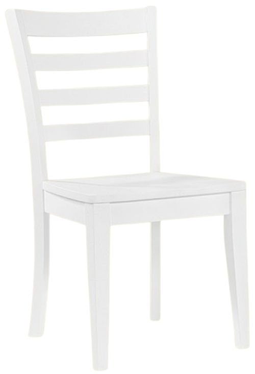 Winners Only® Bay City White Ladder Back Side Chair-0
