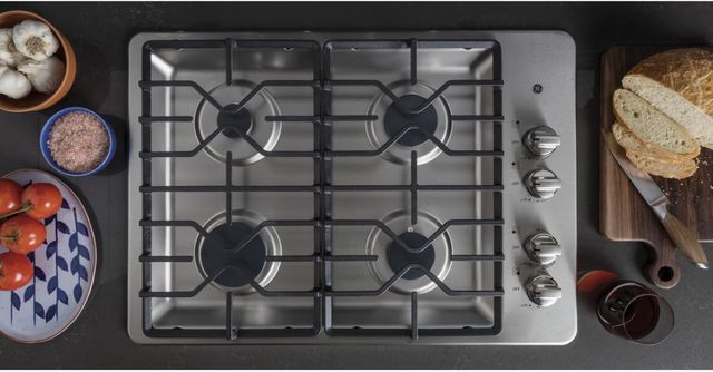 GE® 30" Stainless Steel Built-In Gas Cooktop-8
