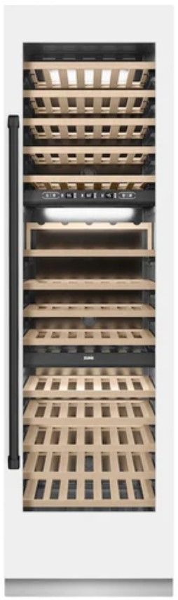 ZLINE Autograph Edition 24" 12.4 Cu. Ft. Triple Zone 100 Bottle Column Wine Cooler in White Matte and Matte Black Accents-0