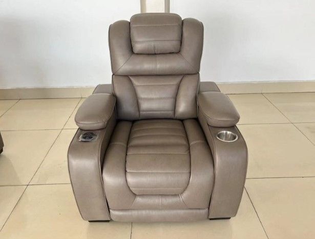 Corinthian Furniture Smoke Power Headrest Recliner-1