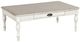 Sunny Designs™ Westwood Village Antique White Cocktail Table with Gray Top -0
