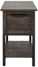 International Furniture Direct Dark Mita Black Chairside Table-1
