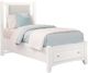 Vaughan-Bassett Bonanza Gray/White Twin Upholstered Panel Storage Bed-0