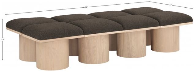 Meridian Furniture Pavilion 8-Piece Brown/Natural 72" Modular Bench Set-2