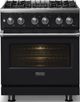 Viking® 5 Series 30" Onyx Pro Style Dual Fuel (NG) Range with Polished Chrome Trim-2