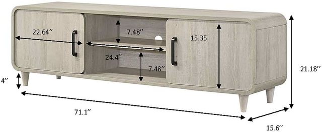 Crown Mark Nyomi White TV Stand-2