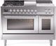 Ilve® Professional Plus II 48" Stainless Steel Pro Style Dual Fuel Range-0