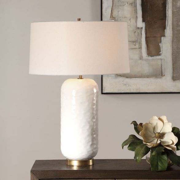 Uttermost® Iona White Table Lamp-2