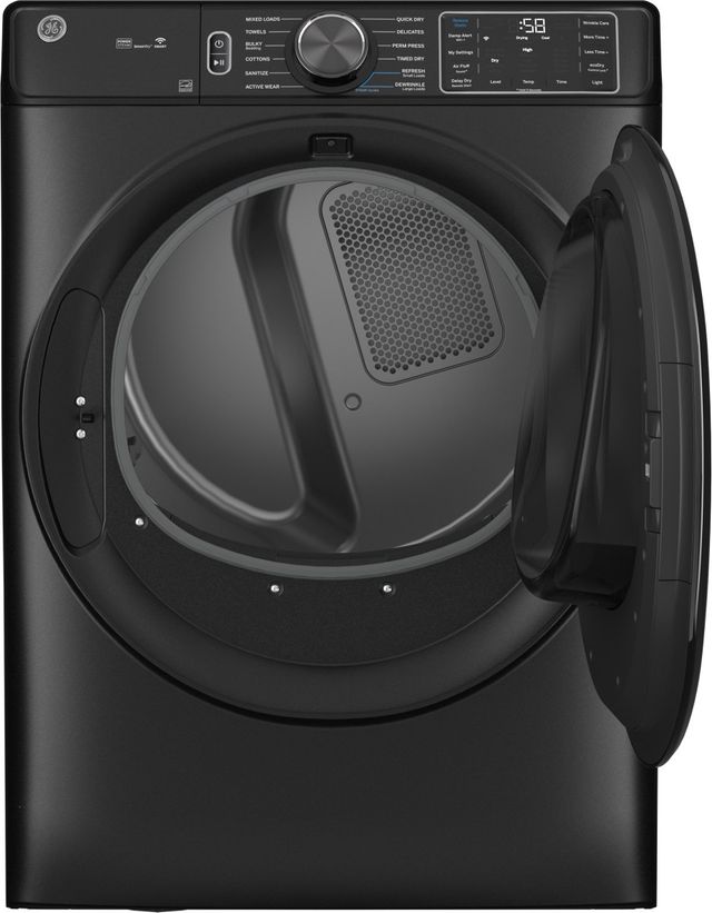 GE® 7.8 Cu. Ft. Carbon Graphite Electric Dryer with Steam and Sanitize Cycle-2