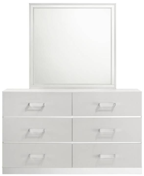 New Classic® Home Furnishings Europa 4-Piece White California King Panel Bedroom Set-4