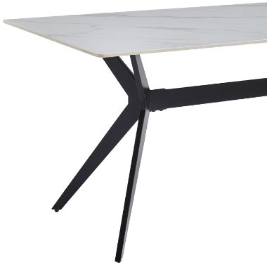 Mazin Furniture Dumas White Dining Table with Black Base-3