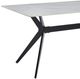 Mazin Furniture Dumas White Dining Table with Black Base-3