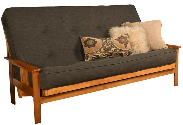 Kodiak Furniture Monterey Linen Charcoal/Butternut Queen Futon with Mattress-0
