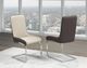 Brassex Inc. Donatello 2-Piece Brown/Chrome Dining Chair Set-3