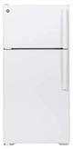 GE® 28" 15.6 Cu. Ft. ENERGY STAR® White Left Swing Top Freezer Refrigerator-0