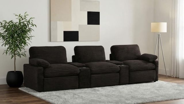 Coaster® Collins 5-Piece Chocolate Brown Power Reclining Home Theater-1
