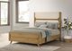 Coaster® Bennett Cream/Light Oak Queen Upholstered Panel Bed-1
