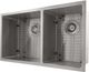 ZLINE Chamonix 33" Satin Stainless Steel Undermount Double Bowl Kitchen Sink with Bottom Grid-3