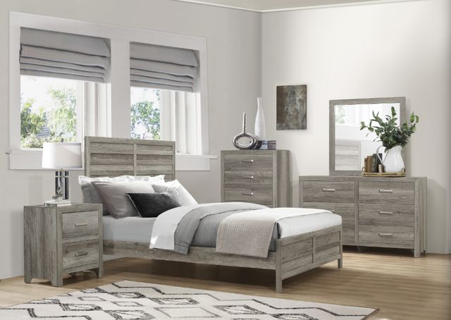 Homelegance® Mandan Weathered Gray Queen Panel Bed-1