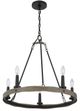 Cal® Lighting & Accessories Maidstone 5-Light Iron/Oak Metal Chandelier-1