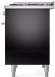 Ilve® Professional Plus II 40" Glossy Black Pro Style Dual Fuel Range-4