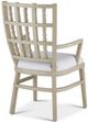 Currey & Company Norene Fog Gray/White Dining Armchair-2