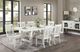 TEI Rustic Lodge Distressed White Dining Table-1