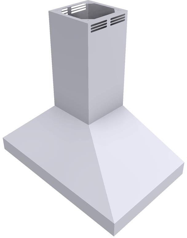 Vent-A-Hood® 42" White Air Recover System (ARS) Duct-Free Euro-Style Island Range Hood-1