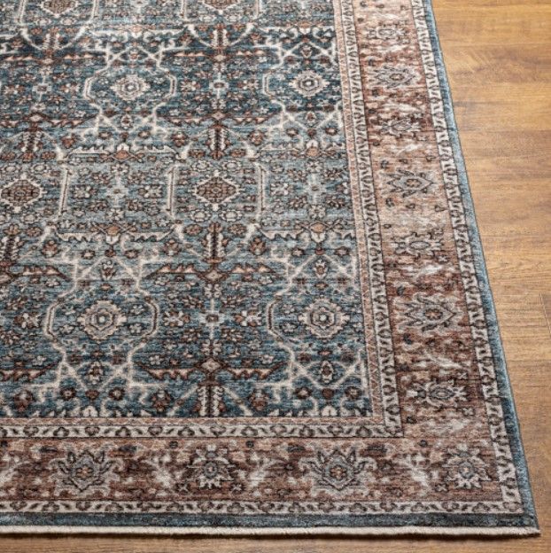 Surya Carlisle Charcoal/Medium Brown 4'x6' Area Rug-1