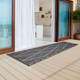 Olliix by Madison Park Darya Grey/White Runner Moroccan Indoor/Outdoor Rug-2
