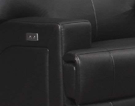 Mazin Furniture Sethos Black Power Reclining Sofa-2